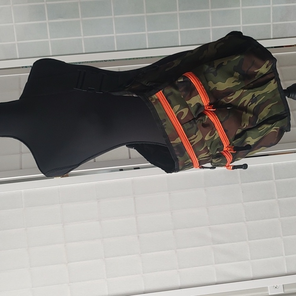 Green and Orange Camo Diaper Messenger Bag with Durable Fabric Insulated